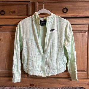 Girls Nike Mint Green Zip-Up Hoodie medium